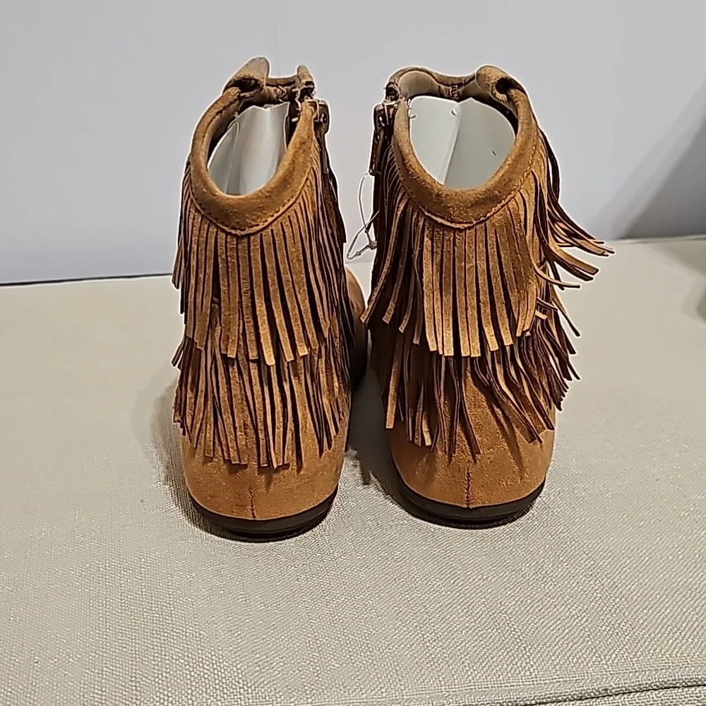 S:6 SO Girls Piata Moccasin Zip up Ankle Boots